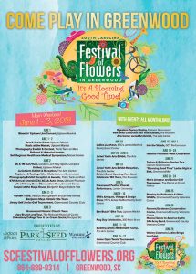 South Carolina Festival of Flowers schedule of events flyer